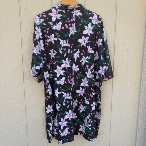 Waggle Golf Polo Shirt Mens 3XL Black Floral Hawaiian Performance Stretch Summer - Picture 4 of 6